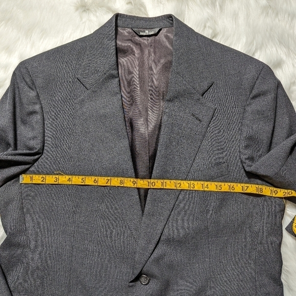 Mens Virgin Wool Signals from Donald Brooks Grey Suit Jacket Made inUSA 38R gray - Picture 6 of 14